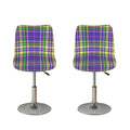 Mardi Gras Tartan Plaid Pattern Print Bar Stool Covers