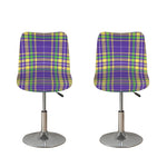 Mardi Gras Tartan Plaid Pattern Print Bar Stool Covers