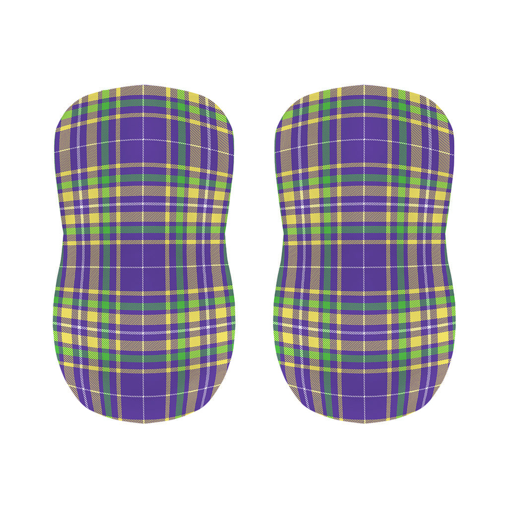 Mardi Gras Tartan Plaid Pattern Print Bar Stool Covers