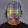 Mardi Gras Tartan Plaid Pattern Print Baseball Cap