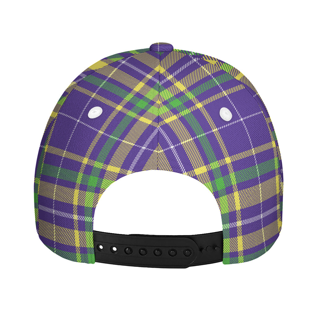 Mardi Gras Tartan Plaid Pattern Print Baseball Cap