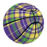 Mardi Gras Tartan Plaid Pattern Print Basketball