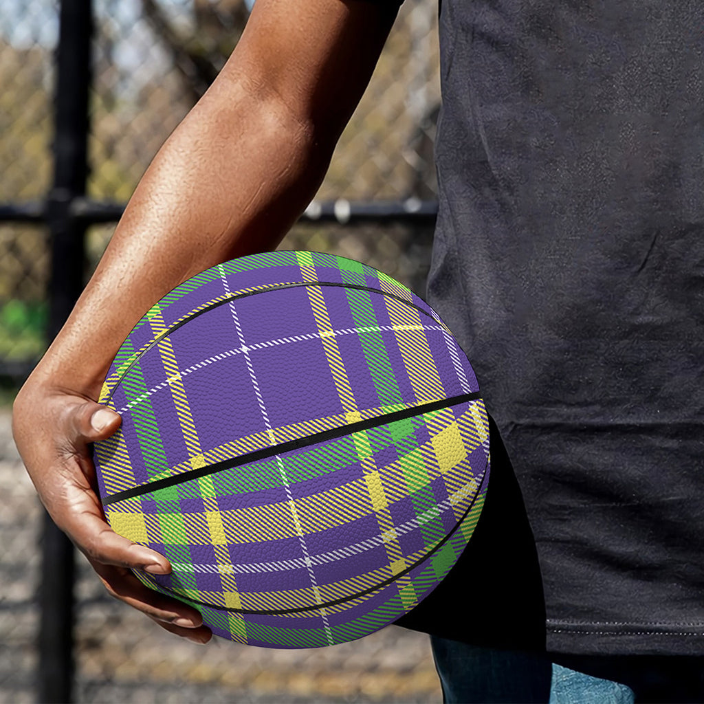 Mardi Gras Tartan Plaid Pattern Print Basketball