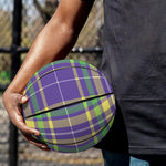 Mardi Gras Tartan Plaid Pattern Print Basketball