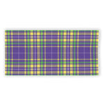 Mardi Gras Tartan Plaid Pattern Print Beach Towel