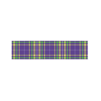 Mardi Gras Tartan Plaid Pattern Print Bed Runner