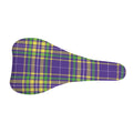 Mardi Gras Tartan Plaid Pattern Print Bicycle Seat Cover