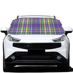 Mardi Gras Tartan Plaid Pattern Print Car Windshield Snow Cover