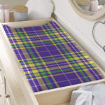 Mardi Gras Tartan Plaid Pattern Print Changing Pad Cover