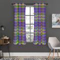 Mardi Gras Tartan Plaid Pattern Print Grommet Curtain Panels