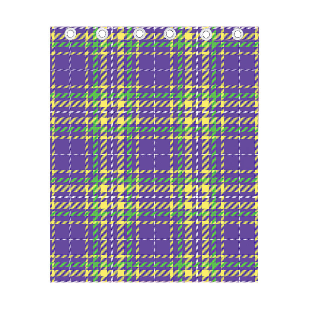Mardi Gras Tartan Plaid Pattern Print Curtain