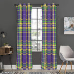 Mardi Gras Tartan Plaid Pattern Print Curtain