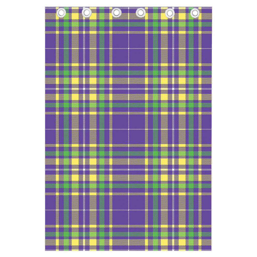 Mardi Gras Tartan Plaid Pattern Print Curtain