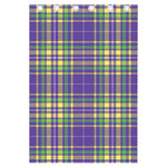 Mardi Gras Tartan Plaid Pattern Print Curtain