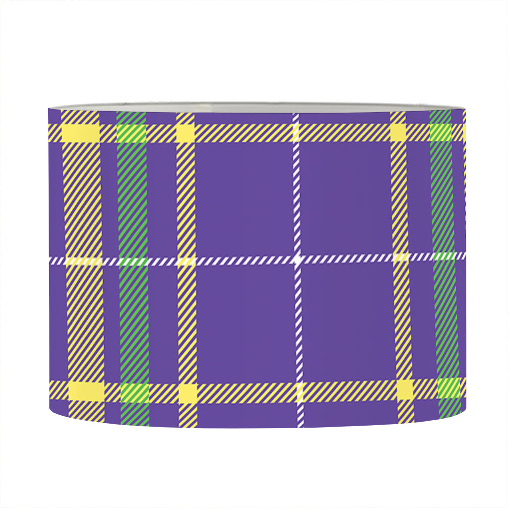 Mardi Gras Tartan Plaid Pattern Print Drum Lamp Shade