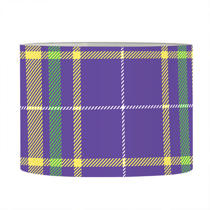 Mardi Gras Tartan Plaid Pattern Print Drum Lamp Shade