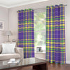 Mardi Gras Tartan Plaid Pattern Print Extra Wide Grommet Curtains