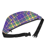 Mardi Gras Tartan Plaid Pattern Print Fanny Pack