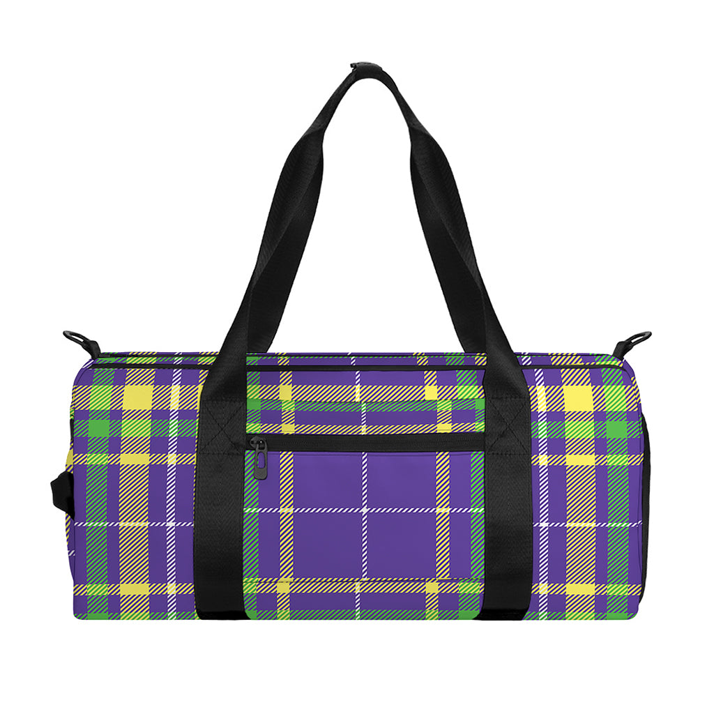 Mardi Gras Tartan Plaid Pattern Print Gym Bag