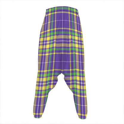 Mardi Gras Tartan Plaid Pattern Print Hammer Pants