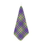 Mardi Gras Tartan Plaid Pattern Print Hand Towel