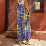 Mardi Gras Tartan Plaid Pattern Print Harem Pants