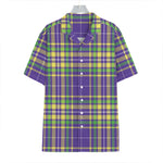 Mardi Gras Tartan Plaid Pattern Print Hawaiian Shirt