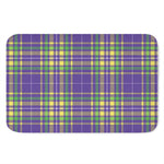 Mardi Gras Tartan Plaid Pattern Print Indoor Door Mat