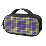 Mardi Gras Tartan Plaid Pattern Print Insulin Cooler Travel Case