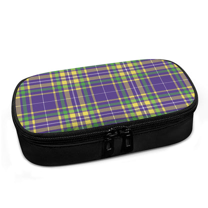 Mardi Gras Tartan Plaid Pattern Print Insulin Cooler Travel Case