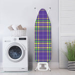 Mardi Gras Tartan Plaid Pattern Print Ironing Board Cover