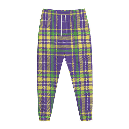 Mardi Gras Tartan Plaid Pattern Print Jogger Pants