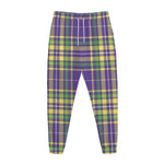 Mardi Gras Tartan Plaid Pattern Print Jogger Pants