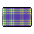 Mardi Gras Tartan Plaid Pattern Print Kitchen Mat