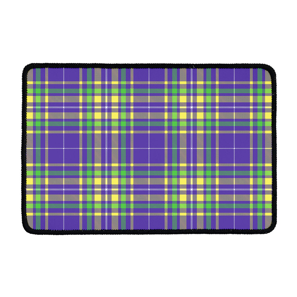 Mardi Gras Tartan Plaid Pattern Print Kitchen Mat
