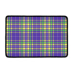 Mardi Gras Tartan Plaid Pattern Print Kitchen Mat