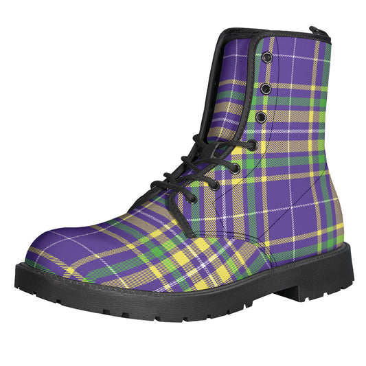 Mardi Gras Tartan Plaid Pattern Print Backpack