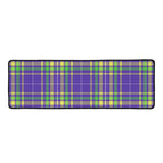 Mardi Gras Tartan Plaid Pattern Print Long Kitchen Mat