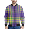 Mardi Gras Tartan Plaid Pattern Print Men's Bomber Jacket
