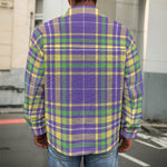 Mardi Gras Tartan Plaid Pattern Print Men's Shirt Jacket