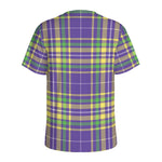 Mardi Gras Tartan Plaid Pattern Print Men's Sports T-Shirt