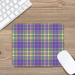 Mardi Gras Tartan Plaid Pattern Print Mouse Pad