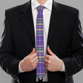 Mardi Gras Tartan Plaid Pattern Print Necktie