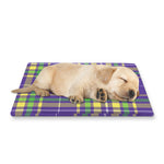 Mardi Gras Tartan Plaid Pattern Print Pet Cooling Mat Cover