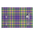 Mardi Gras Tartan Plaid Pattern Print Placemat