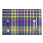 Mardi Gras Tartan Plaid Pattern Print Placemat