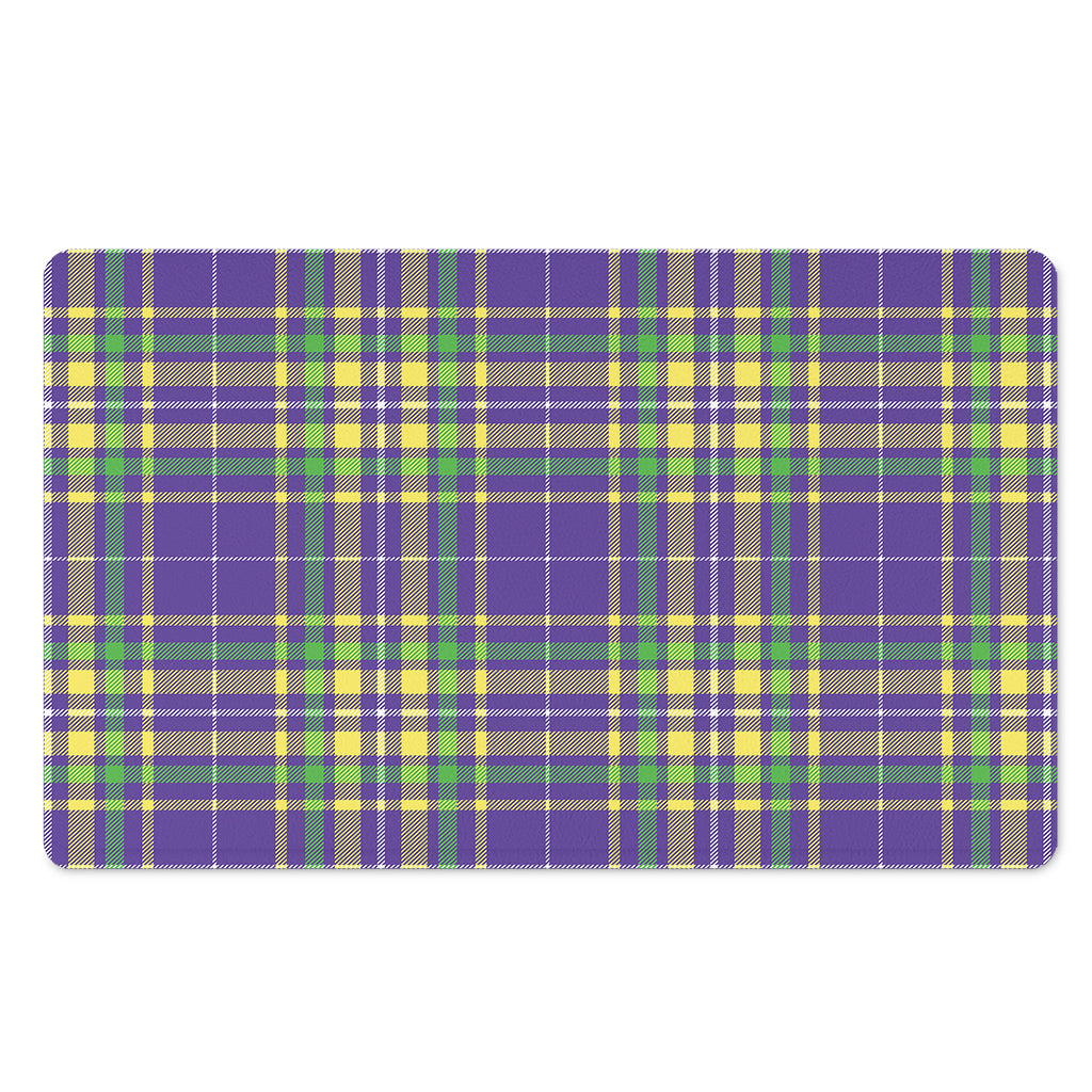 Mardi Gras Tartan Plaid Pattern Print Polyester Doormat