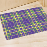 Mardi Gras Tartan Plaid Pattern Print Polyester Doormat