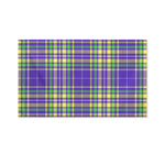 Mardi Gras Tartan Plaid Pattern Print Polyester Flag
