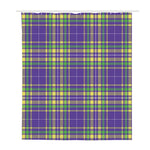 Mardi Gras Tartan Plaid Pattern Print Polyester Shower Curtain